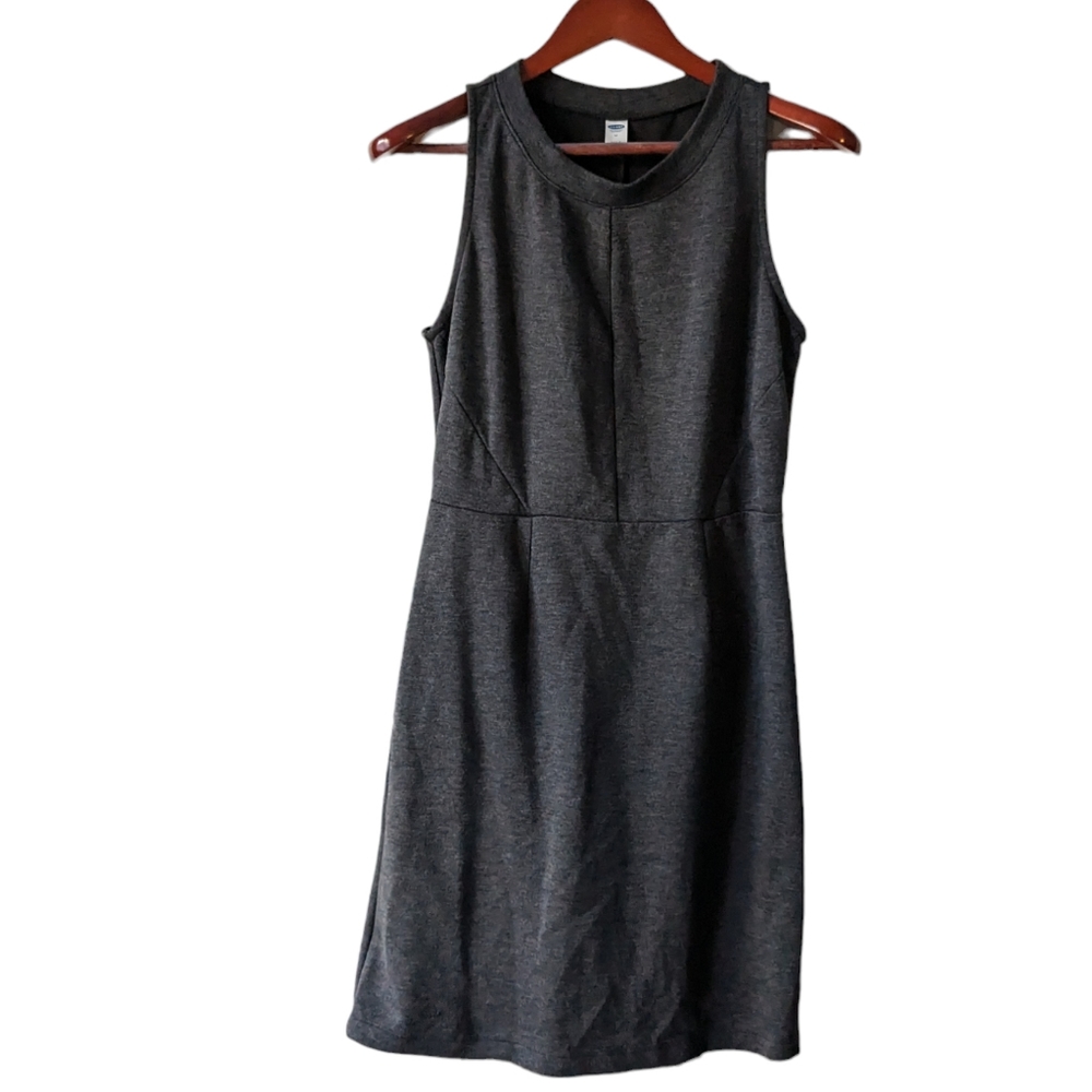 Old Navy Sleeveless Heather Charcoal Sheath Dress size medium